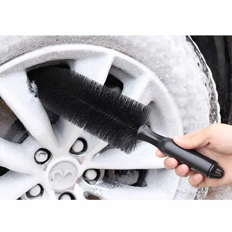 Car Wheel Tire Wash Cleaning Brush Car Rim Scrubber Cleaner Duster Handle Car Tyre Cleaning Detailing Brushes Car Cleaning Tools