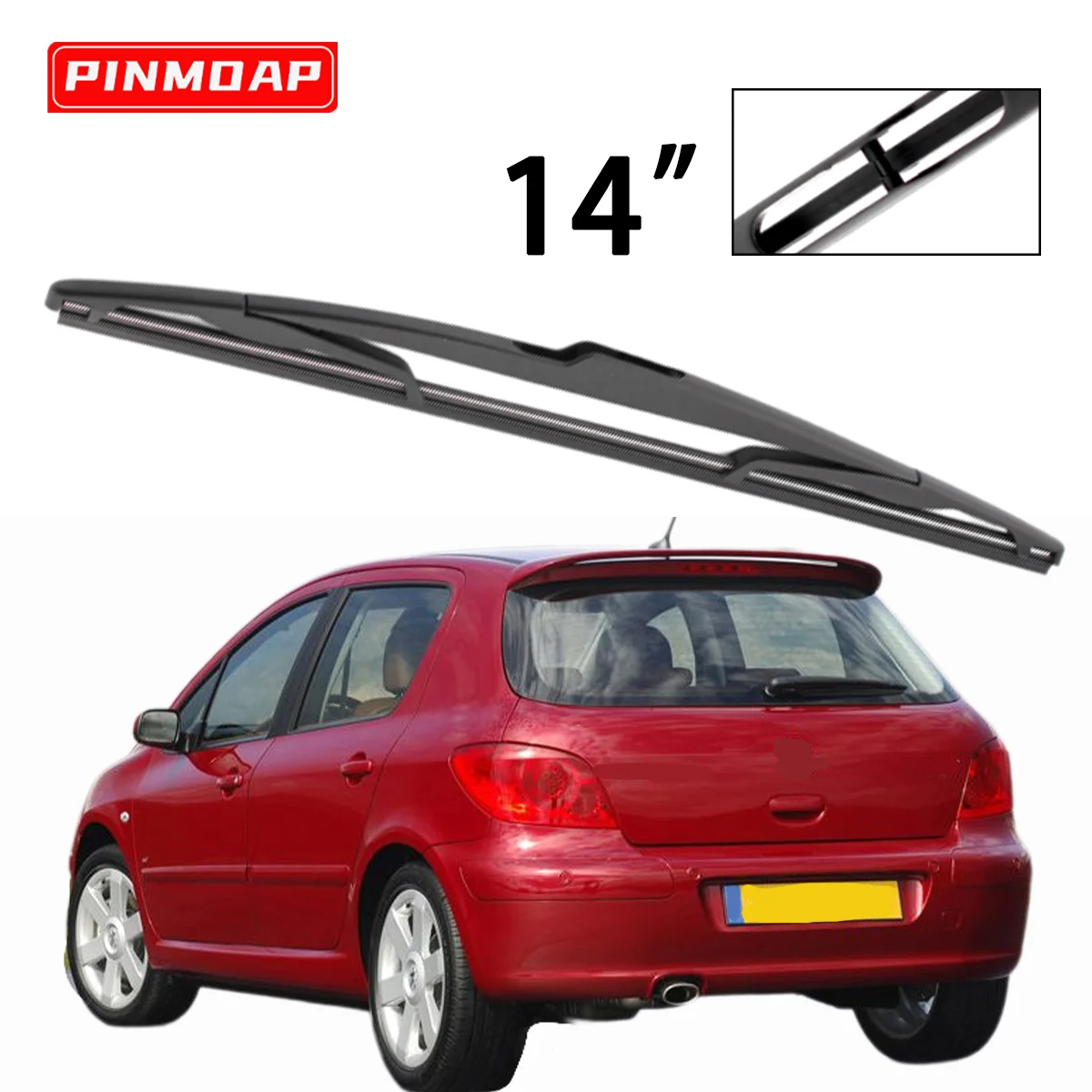 

1 шт., 14 дюймов, щетка заднего стеклоочистителя, подходит для Peugeot 307 2001-2008 годов, лобовое стекло, щетка заднего стеклоочистителя, автомобильные аксессуары