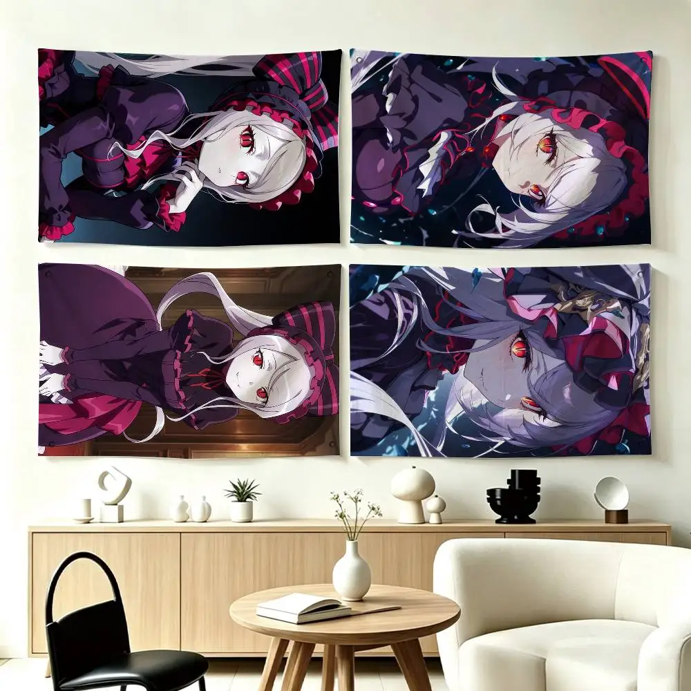 Anime O-Overlord Shalltear Bloodfallen Flags Wall Hanging Tapestry Outdoor Garage Room Decorative flag Background Blanket