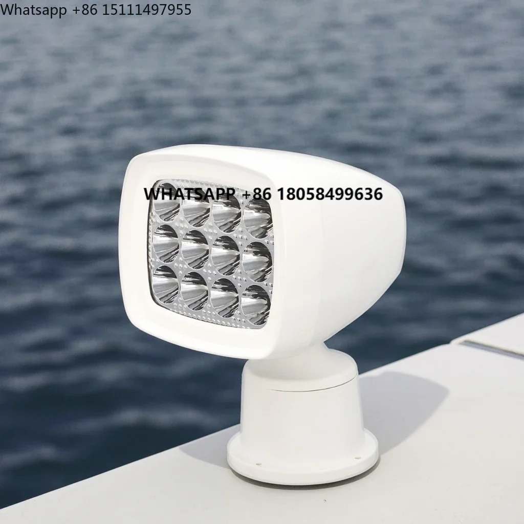 27W LED Search Light with Remote Control for Marine Ship Featuring PVC Nylon Plastic Parts & Accessories