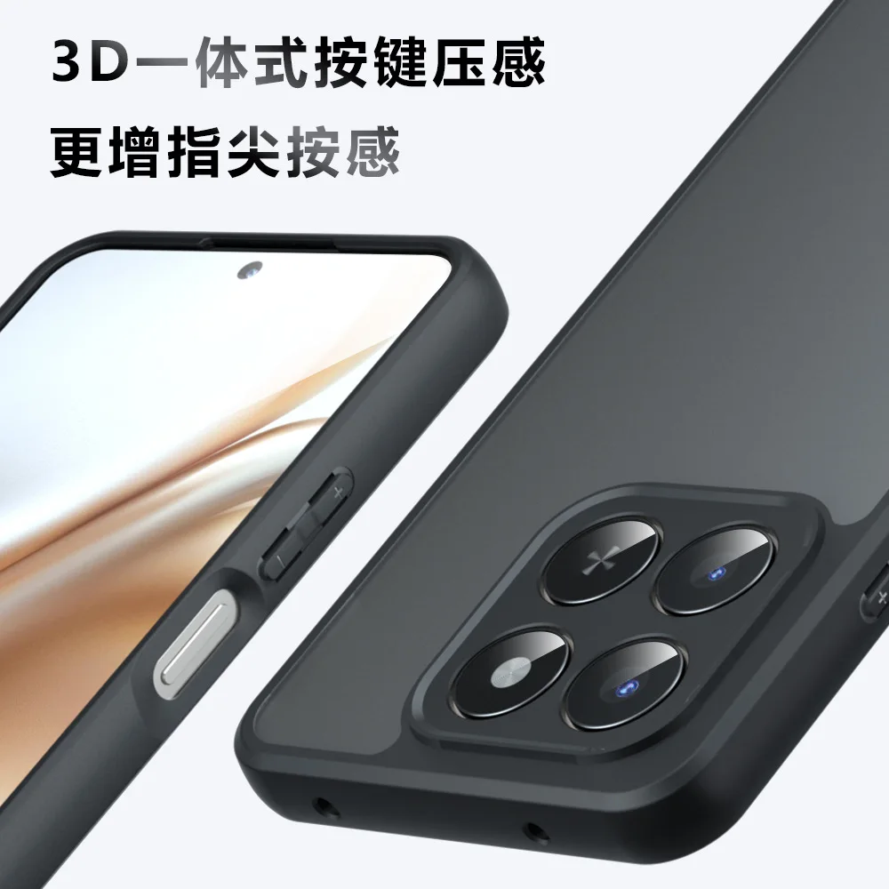 حافظة مدرعة مقاومة للصدمات لهاتف Honor 400 غطاء خلفي صلب من الأكريليك غير اللامع لهاتف Honor400 Smart X7d 4G وسائد هوائية بلوري PC + مصد من البولي يوريثان