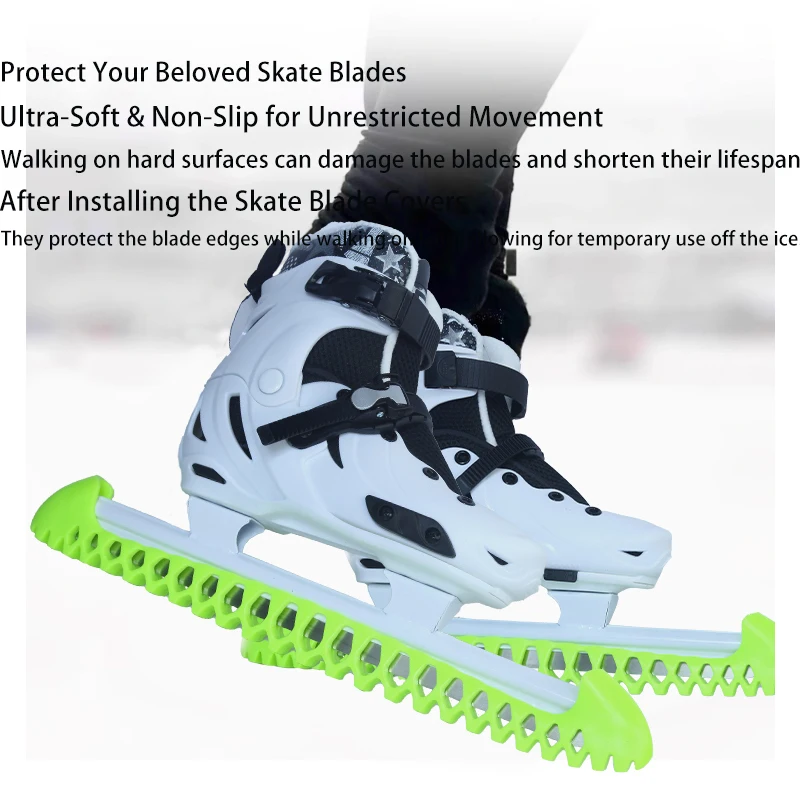 スピードスケートブレードカバー伸縮性アイススケート保護カバーパンク防止スケーラブルブレードスリーブTPU素材ソフト
