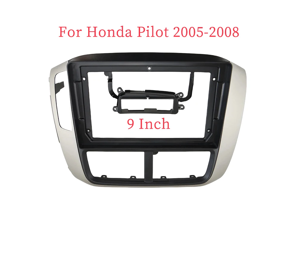 9 Inch Car Frame Fascia Adapter Android Radio Dash Fitting Panel Kit For Honda Pilot 2005-2008