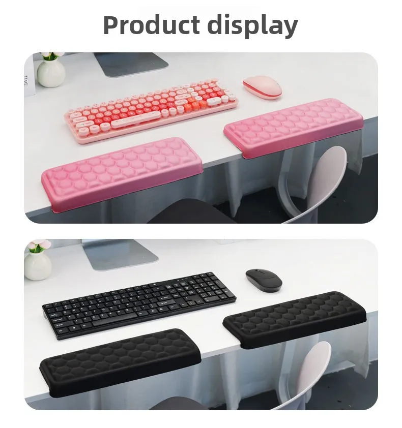 Ellbogenstütze, Tastaturauflage, ergonomische Schreibtischunterlage für Büro, Komfort beim Tippen, weiche Handgelenkauflage, Mauspad, 2 Farben – Detail 8