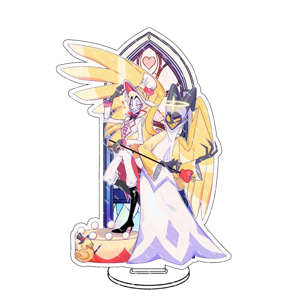 Anime Helluva Boss Acrylic Stand Sign Desktop Decor Ornaments Charlie Vaggie Angel Dust Alastor Model Toy Figure Birthday Gift