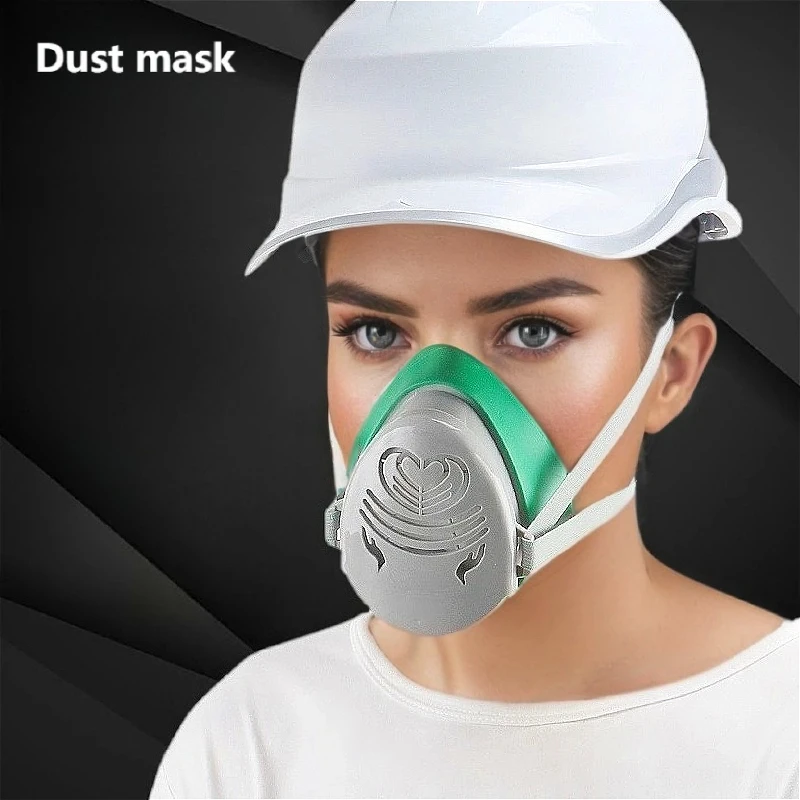 Dustproof Mask Respirator Self-Priming Filter Dust Half Mask Face Mask Suitable for Spray Paint House Decoration Grinding Dust