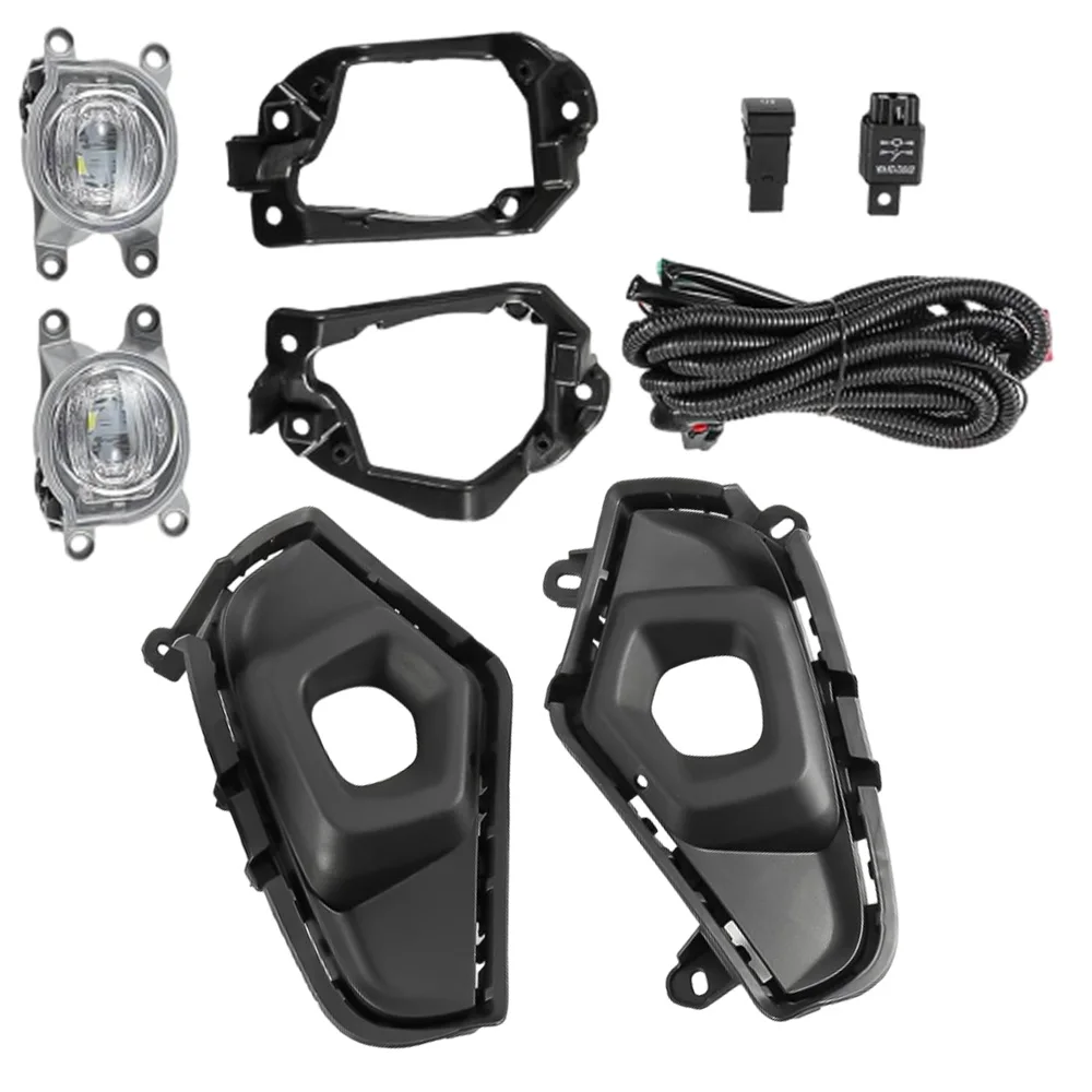

For Toyota RAV4 LE XLE Limited SE XSE Hybrid 2019-2025 Front Bumper Fog Lights Driving Lamps Kit 81210-47010 81220-47010
