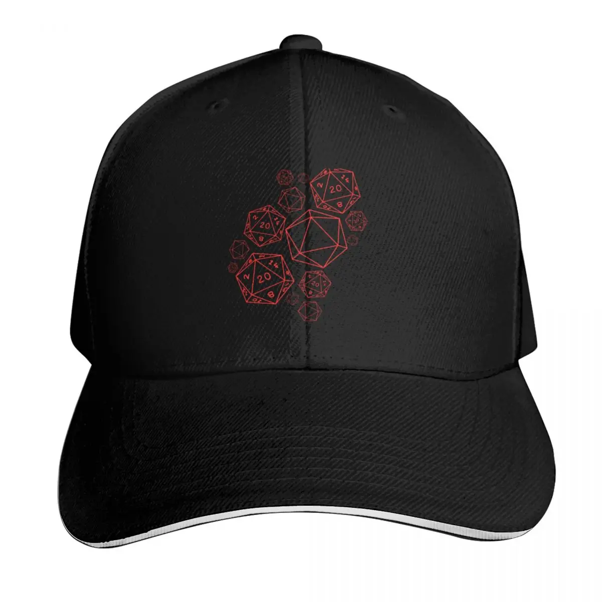 Copy of Dice Collection -Red Baseball Cap Cotton Twill Breathable Contrast Two Tone Brim Snapback Flat Bill