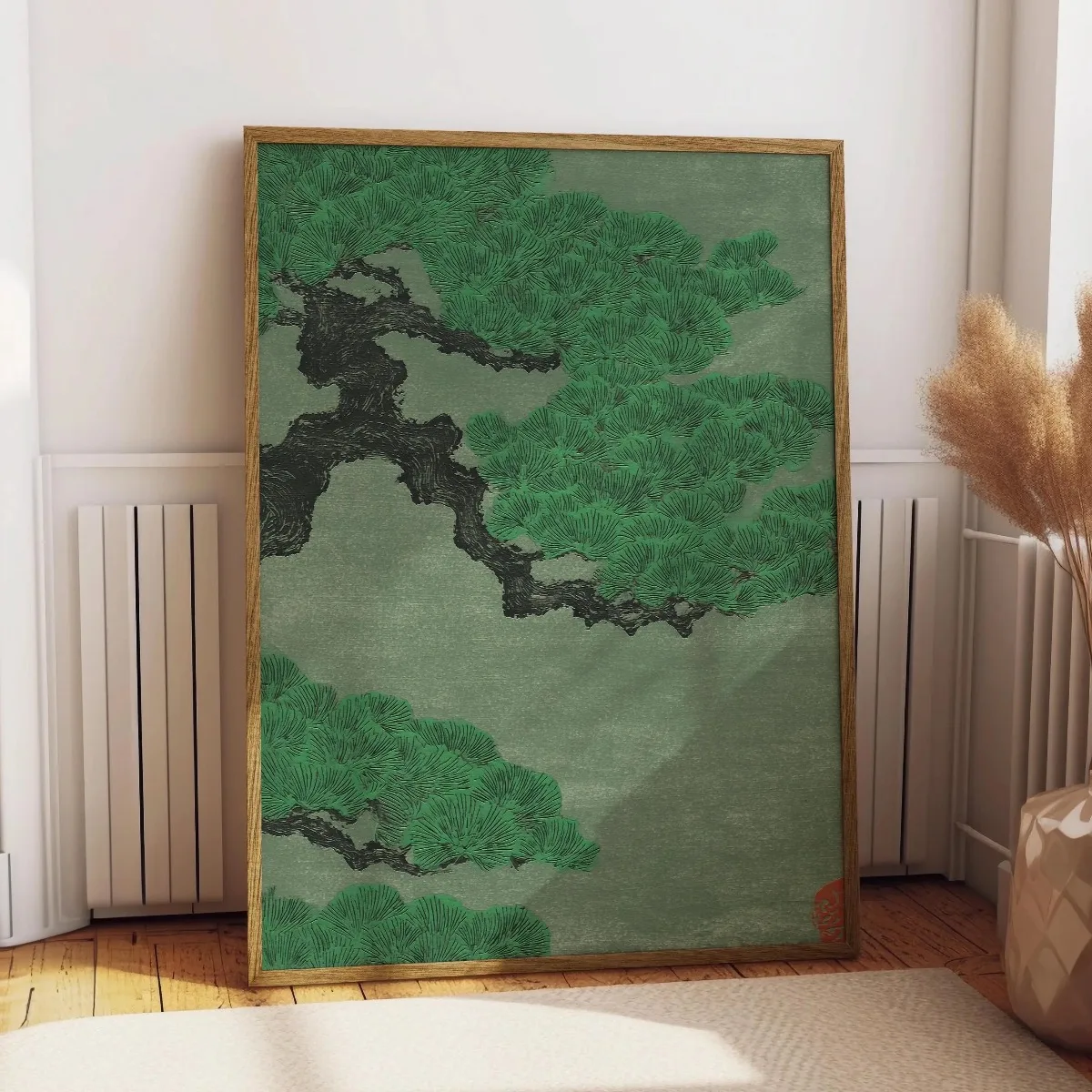 Japanese Retro Bonsai Tree Canvas Print Poster Vintage Ukiyo-e Botanical Art Prints Living Room Bedroom Wall Art Home Decor