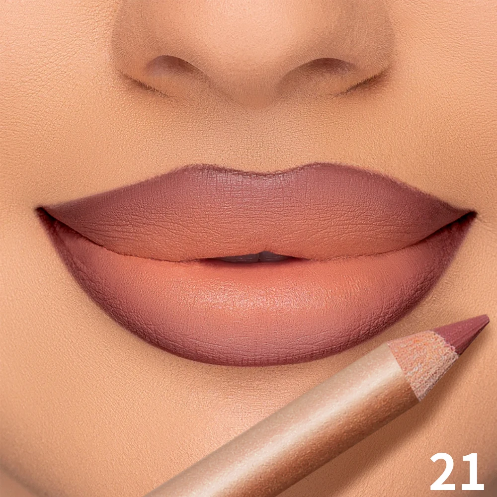 푸다이어 12색 방수 매트 립 라이너 세트 - 오래 지속되는, 끈적임 없는 포뮬러, 풀 커버리지 및 자연스러운 룩에 적합, Ide