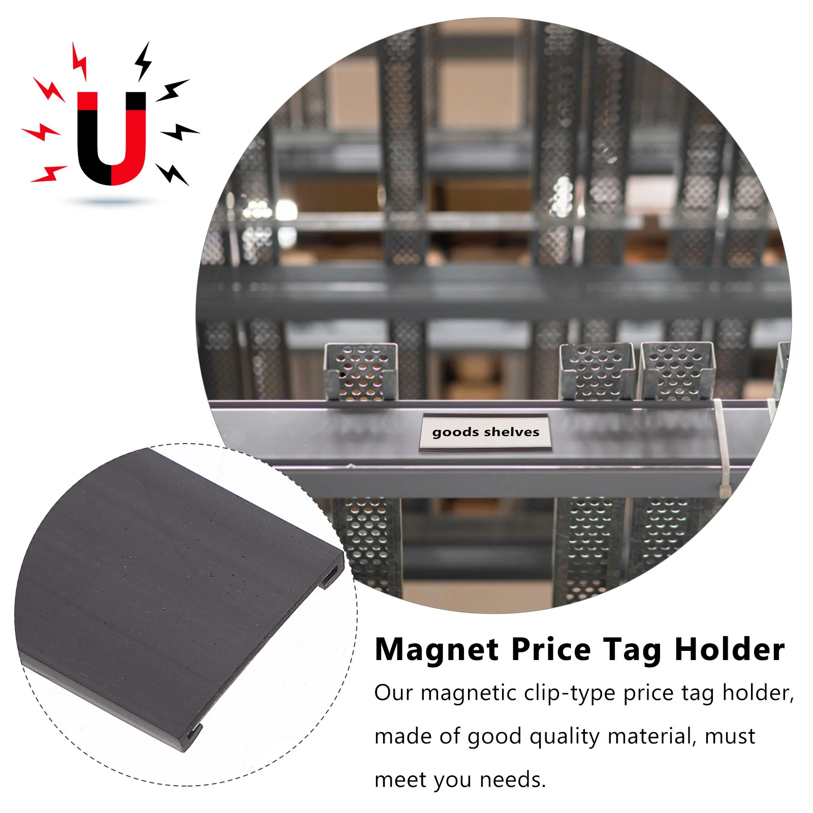 50 Pcs Label Holder Magnetic Display Clip Price Cards Clamp Warehouse Sign Stickers Whiteboard