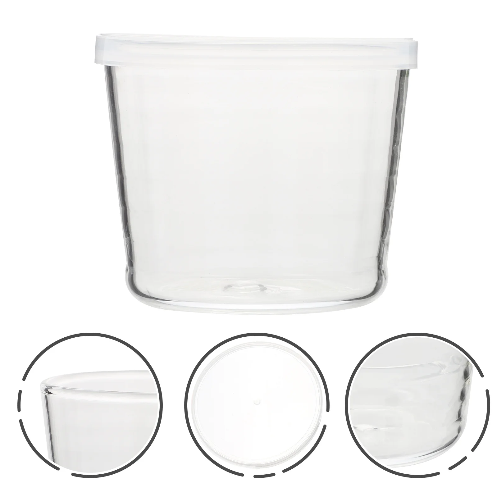 

4pcs 200Ml Glass Cups Large Mouth Transparent Heat Resistant Smooth Reusable Multipurpose Pudding Dessert Container Kitchen