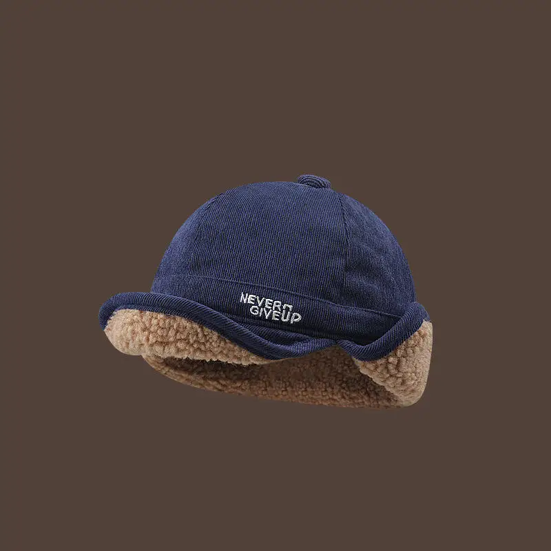 Winter Hats Lamb Wool Thick Warm Duck Tongue Ear Protection Hat Men Women Autumn Winter Thick Cycling Flying Cap