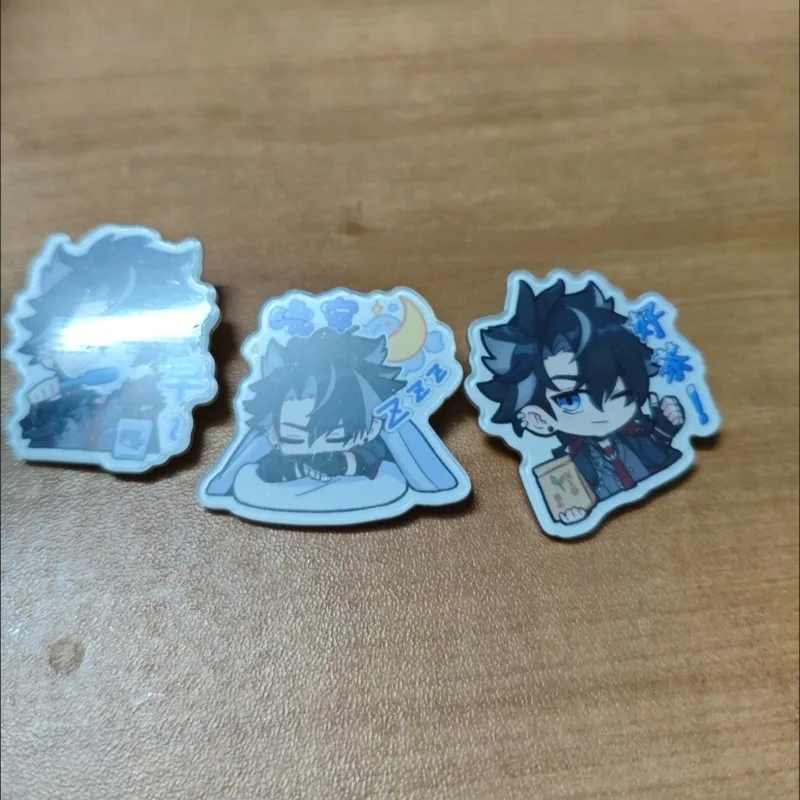 Genshin Impact 3 Style Wriothesley étudiant Style acrylique broche Cosplay Badge bijoux accessoires pour vêtements sac à dos cadeau
