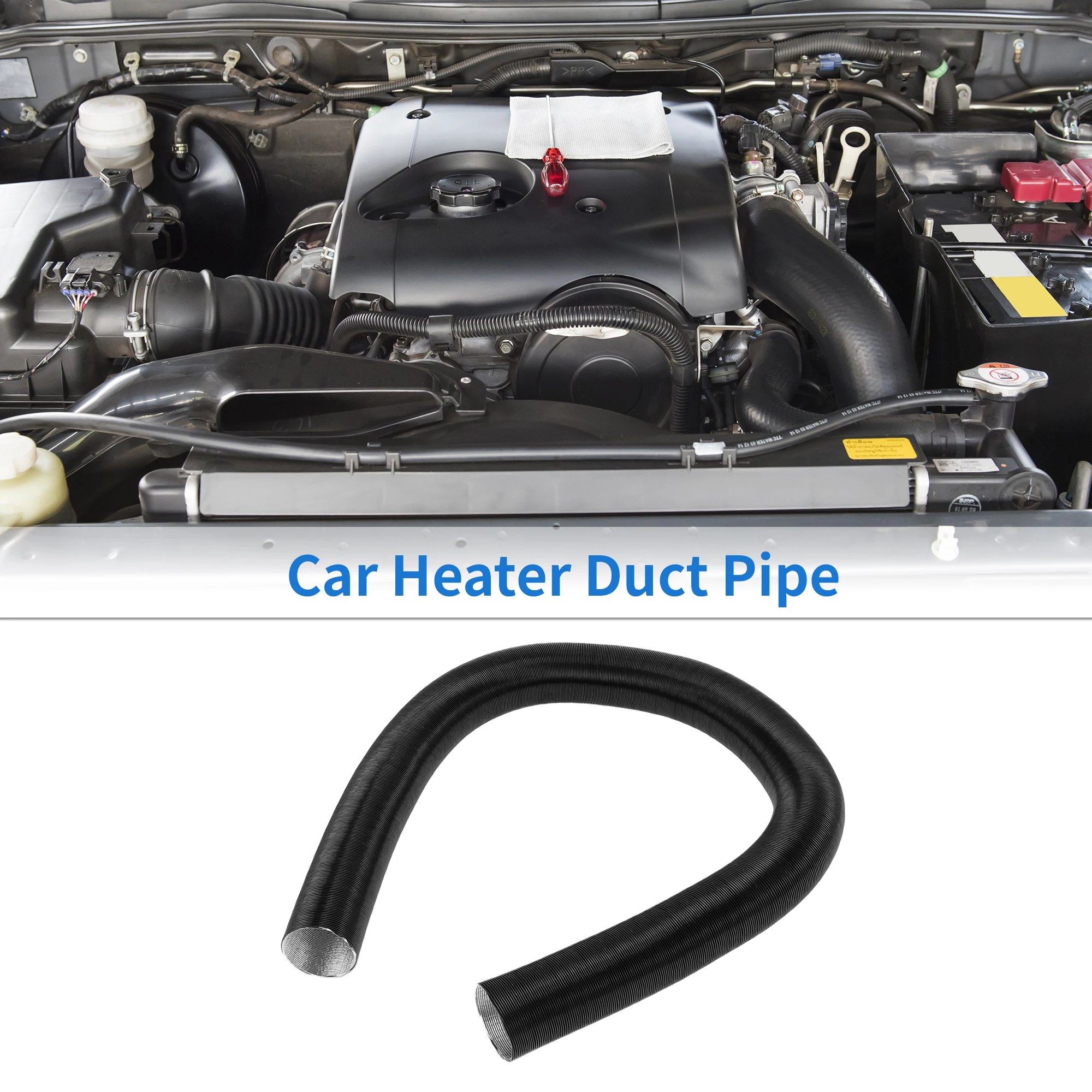 

UXCELL Автомобильный обогреватель, воздуховод, 42 мм, внутренний диаметр 150 см, макс. L, алюминиевая фольга, 1 шт., черный