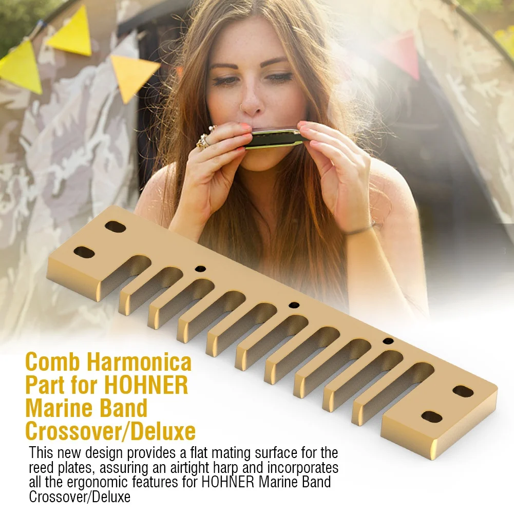 Aluminum Alloy Comb Harmonica Part for Hohner Marine Band Crossover / Deluxe