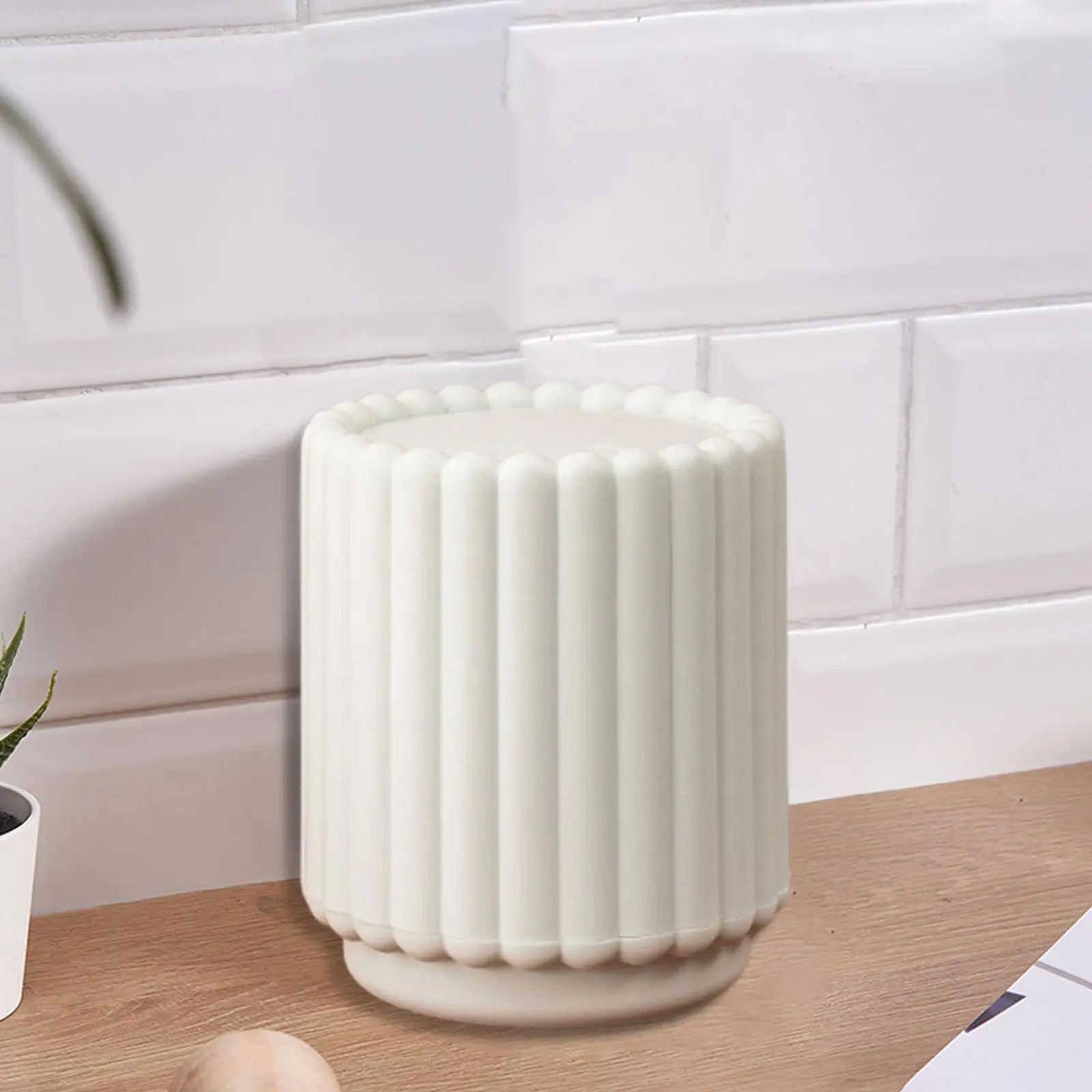 Desktop Trash Can with Press Lid Multifunctional for Office Organization 4.9x5.9inch with Wide Opening Tabletop Garbage Can