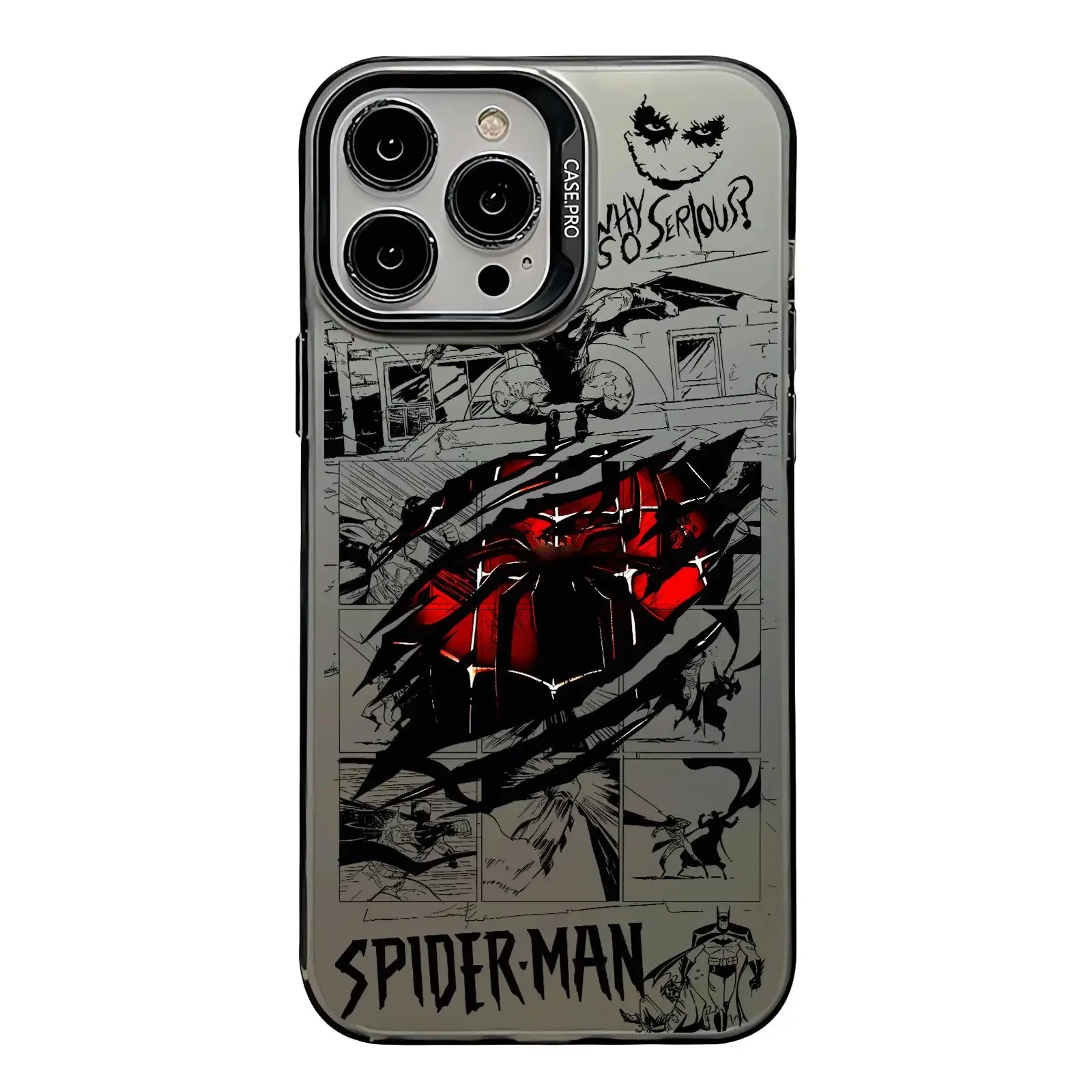 Funda de teléfono para iPhone 15, 14, 13, 12, 11 Pro Max, XS, XR, 7, 8 Plus, TPU, silicona suave, b-batman, Spider, s-superman, Logo
