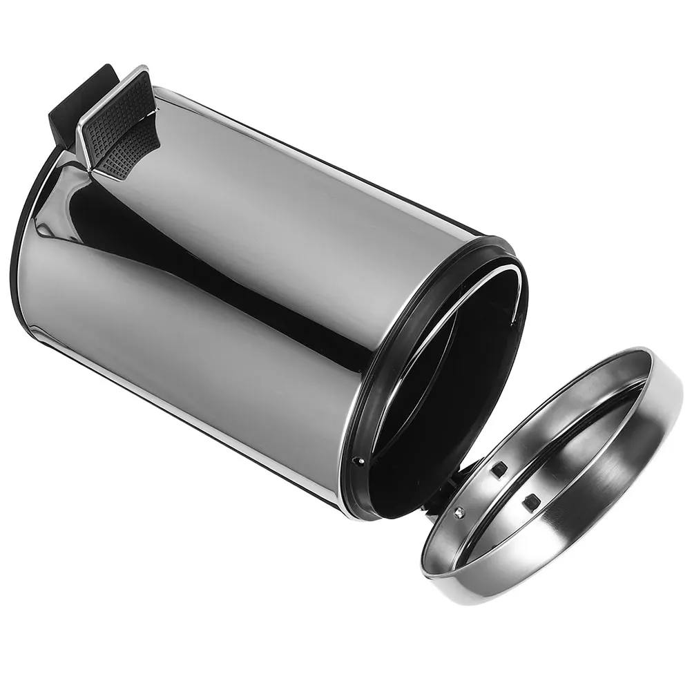 

Stainless Steel Trash Can Pedal Metal Lid Large Opening Garbage Bin for Bathroom Kitchen Bedroom Wastebasket