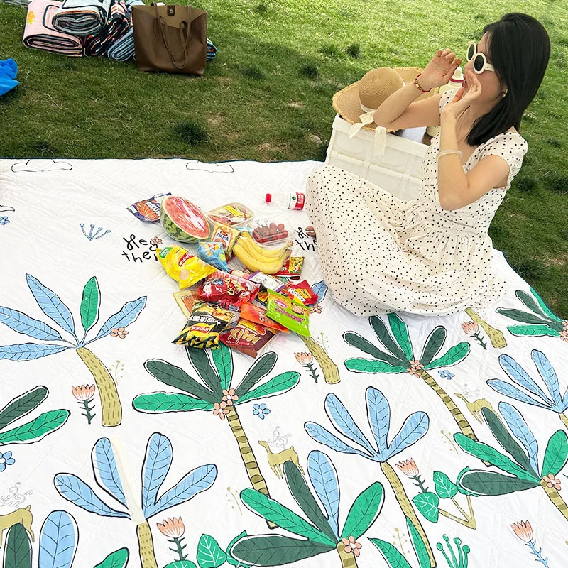 

Waterproof Outdoor Mat Cool Mat Ultrasonic Thickened Camping Accessories Portable For Picnic Lawn Moisture-Proof 야영 매트