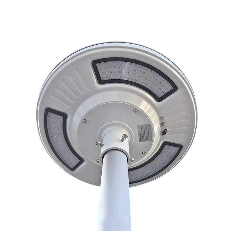 UFO Design Solar Led Parking Lot Flagpole Light Patented Product IP65 Waterproof Outdoor Garden Solar Top