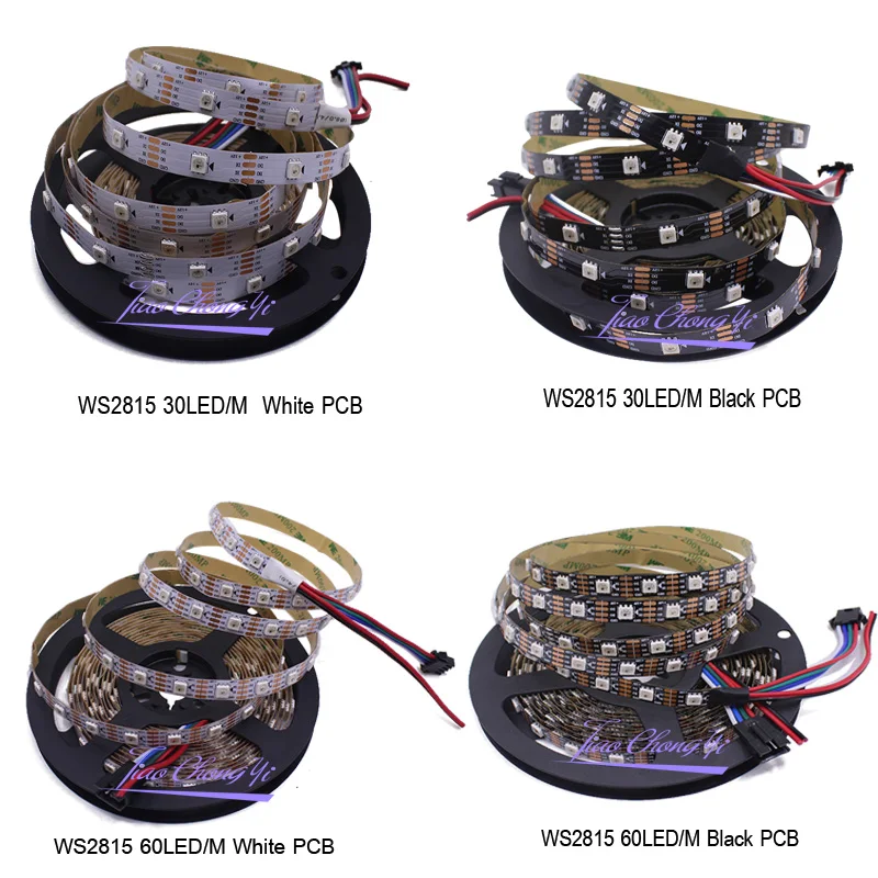 DC12V WS2815 (WS2812B ) RGB LED Pixels Strip Light Individually Addressable LED Dual-Signal 30LED 60LED/M Pixels/Leds/m 5M