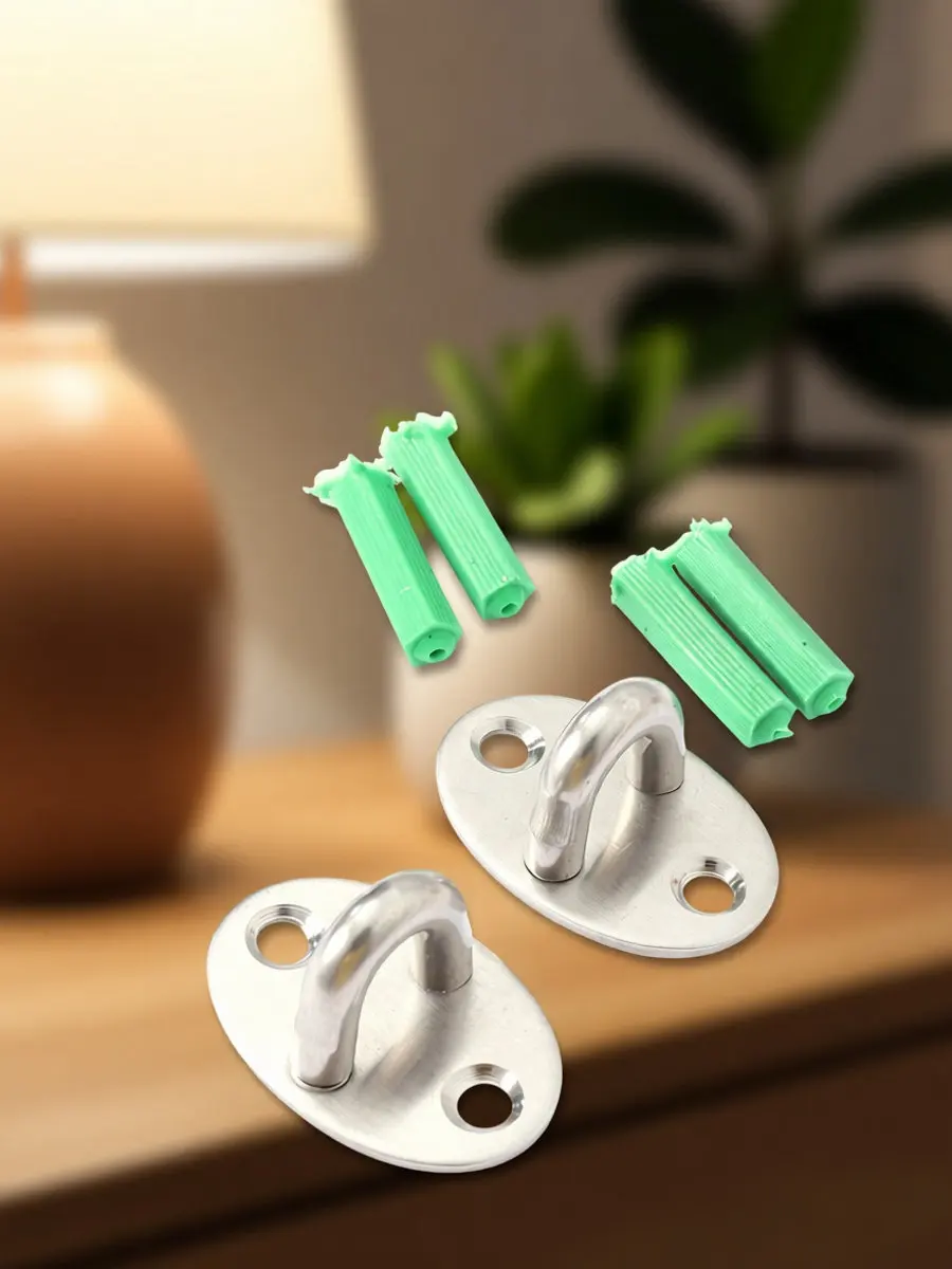 2Pcs Stainless Steel U Shaped Ceiling Hooks Small Silver Stable Ceiling Mount Hook Hanger for Hanging Balloons Ornaments