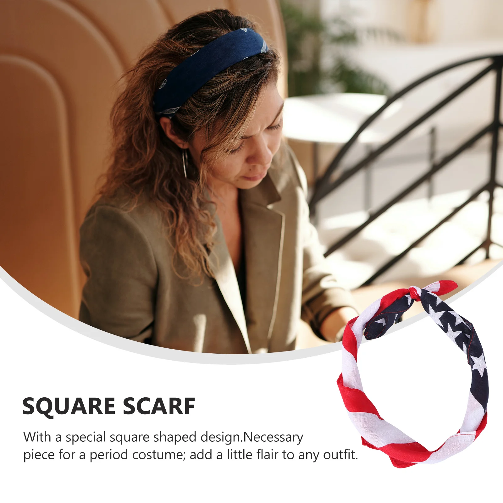 

Тканевый шарф, повязка на голову, мягкий квадратный платок, шейный шарф, декоративная бандана для женщин, модный национальный флаг, все сезоны