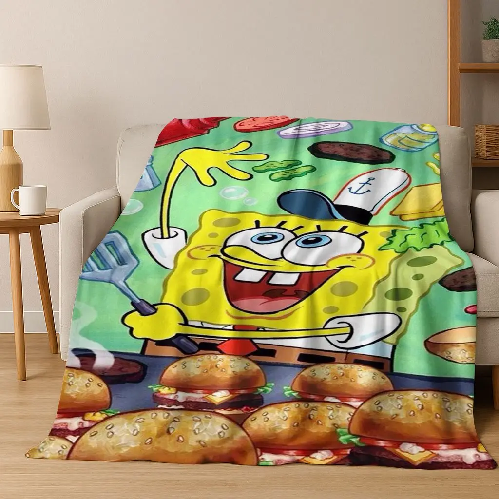 الكرتون S-سبونجبوب سكوير باتريك ستار الفانيلا بطانية لينة رمي بطانية للسرير غرفة نوم غرفة المعيشة السفر نزهة هدية #5