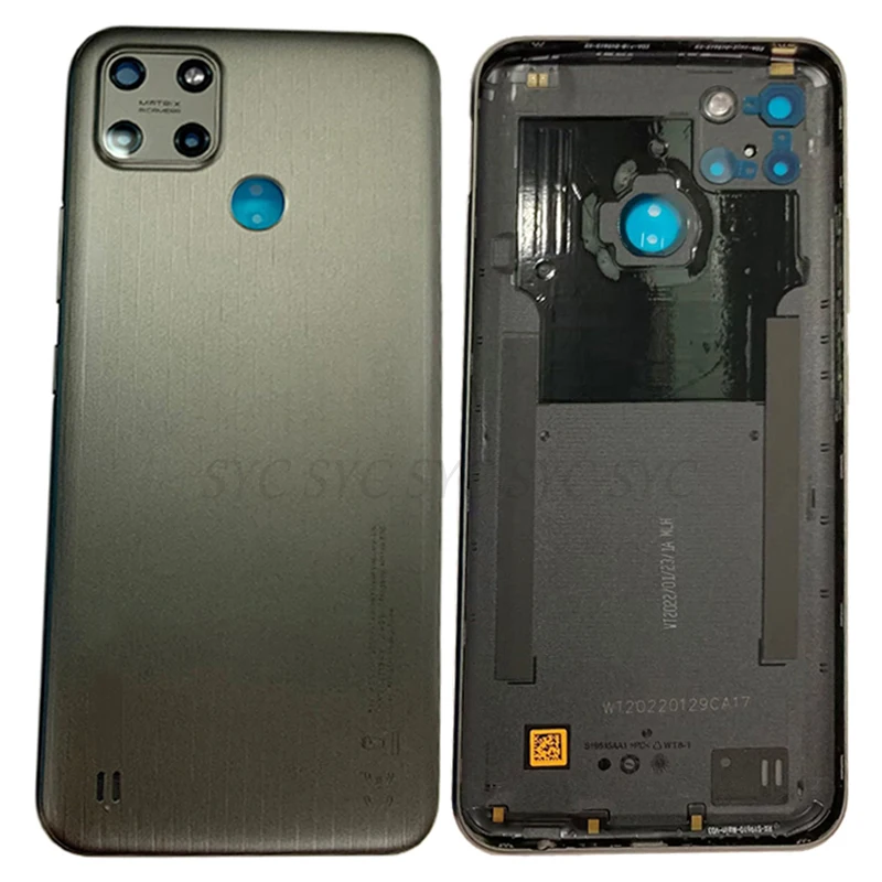 Back Battery Cover Rear Door Housing Case For Realme C25Y Battery Cover with Logo Replacement Parts