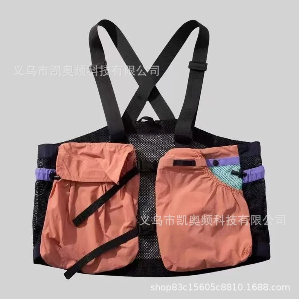 Macaron Outdoor Vest Bag for Men and Women, Breathable, Lightweight, Cycling, Running, Backpack, Leisure Travel Bag