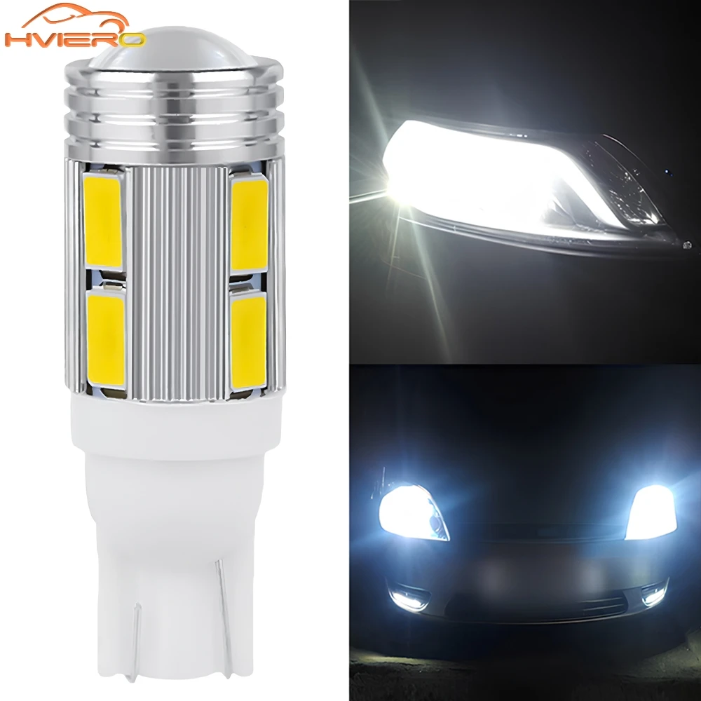 

Auto Dome Door Map Lights 194 Wedge 12V 10SMD W5W 6000K Car LED Projector Solid Turn Signal Bulbs T10 5630 Side Marker Lighting