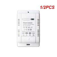 1/2PCS Tuya 20A Smart Switch Circuit Breaker APP Control Power Monitor Overload Protection Works with Alexa Home Siri