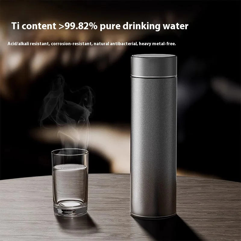 Pure Titanium Insulated Cup For Health Antibacterial Water Cup Large Capacity Portable Tea Cup Home Office Insulated Cup