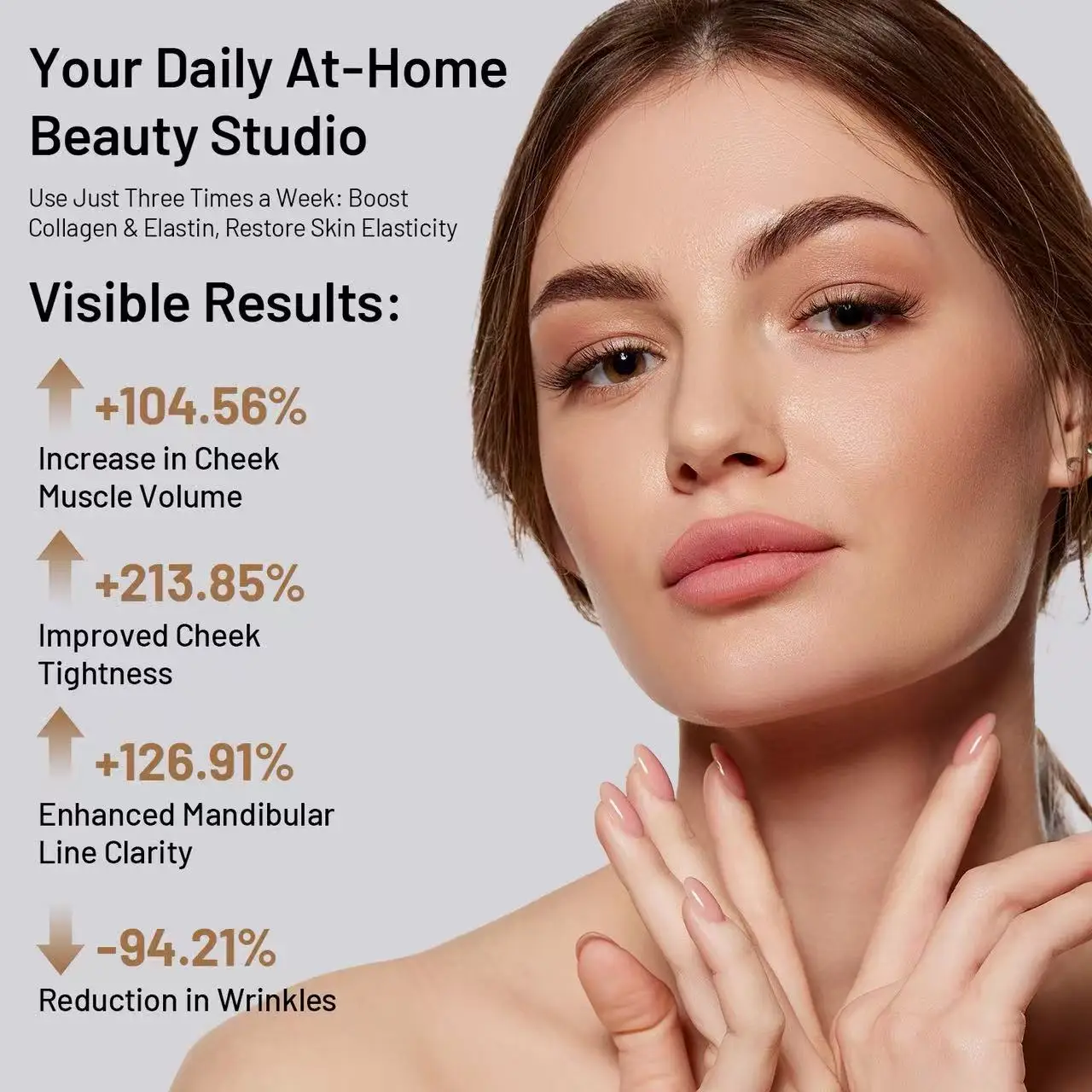 Multifunctioneel schoonheidsapparaat Handbediende gezichtsverstrakking Machine Face Lifting Massager