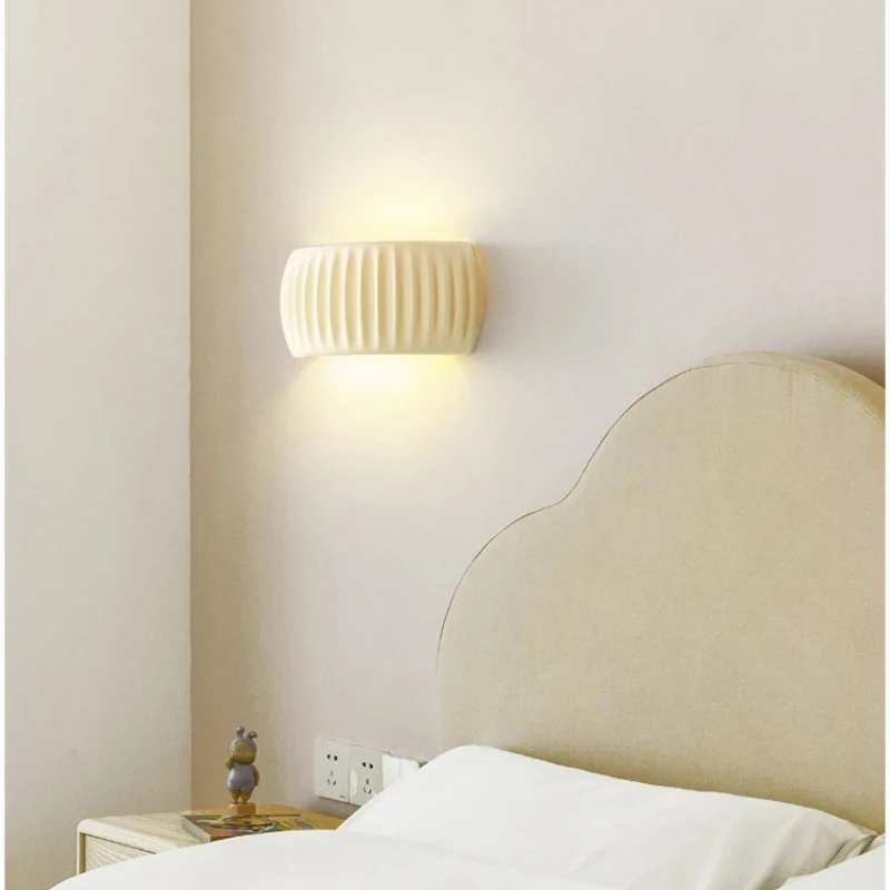 الفرنسية الأوروبية الراتنج غرفة نوم السرير الممر ضوء شرفة غرفة المعيشة غرفة الطعام بسيطة الحديثة الجدار مصباح #6