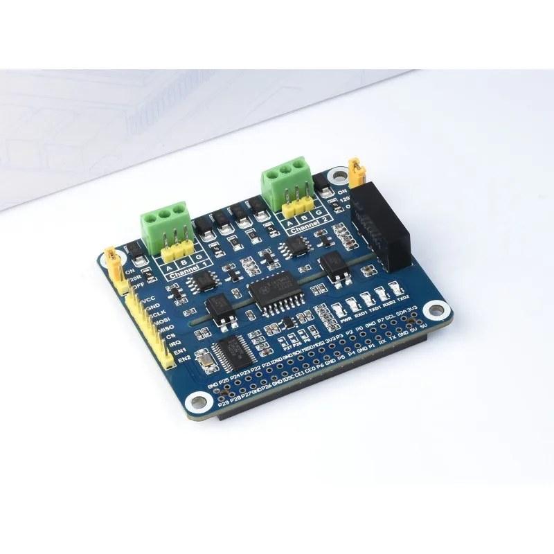 Raspberry Pi 2 Channel Isolated RS485 Expansion HAT SC16IS752 + SP3485 Solution for Raspberry Pi 5 4B 3B+ 3B Zero 2 W