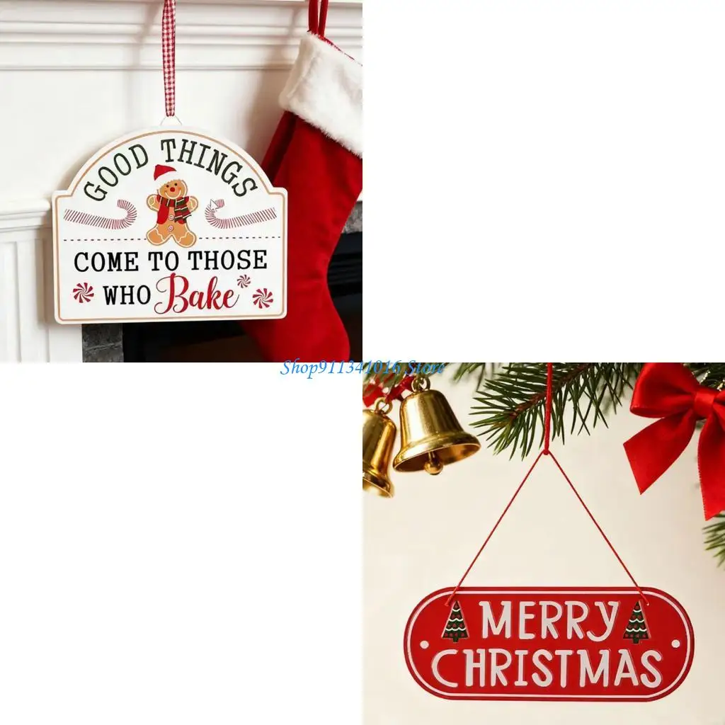  Christmas Welcome Metal Plaque User Friendly Decorative Sign Holiday Welcome Sign Iron For Homes Store Celebration