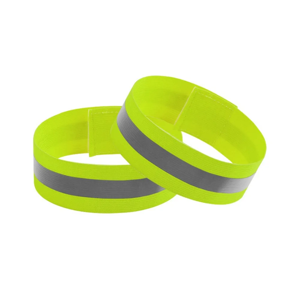 6Pcs Elastic Reflective Bands Adjustable Durable Running Reflective Arm Bands Warning Safety Light Reflector Tape Night Walking