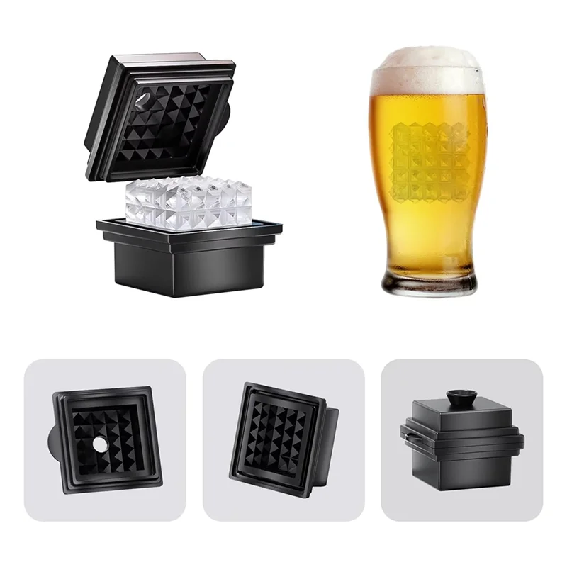 

ABBP-силиконовый лоток для изготовления ледяных блоков, кристально прозрачная форма для ледяных блоков для виски, коктейлей