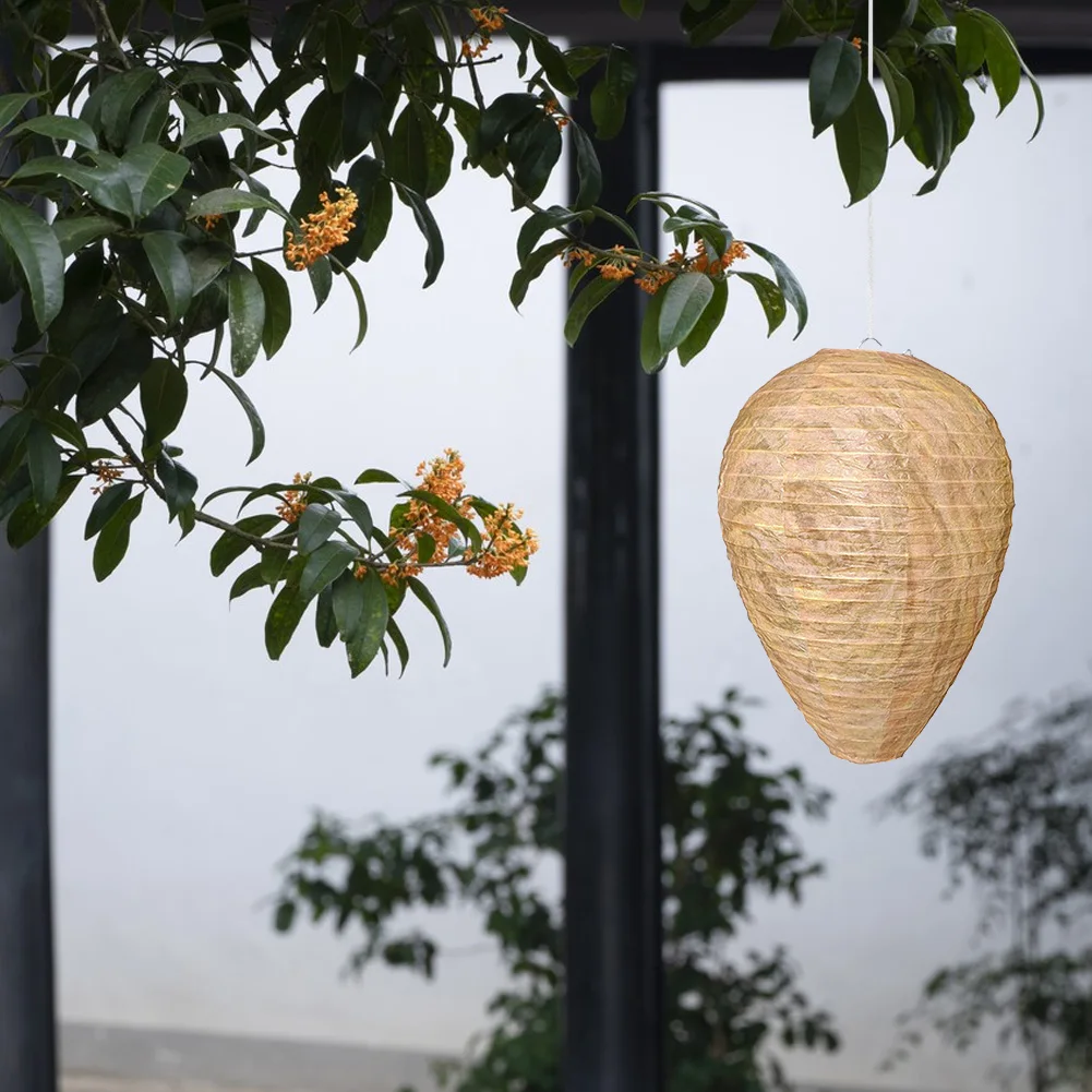 دبور عش شرك معلق دبور رادع مقاوم للماء طارد الدبابير آمنة وهمية فخ محرك خلية النحل فانوس للخارجية