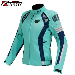 Chaqueta de motocicleta para mujer, chaqueta de carreras de motocicleta, protección con certificación CE, ropa de equitación, forro extraíble, cuatro estaciones