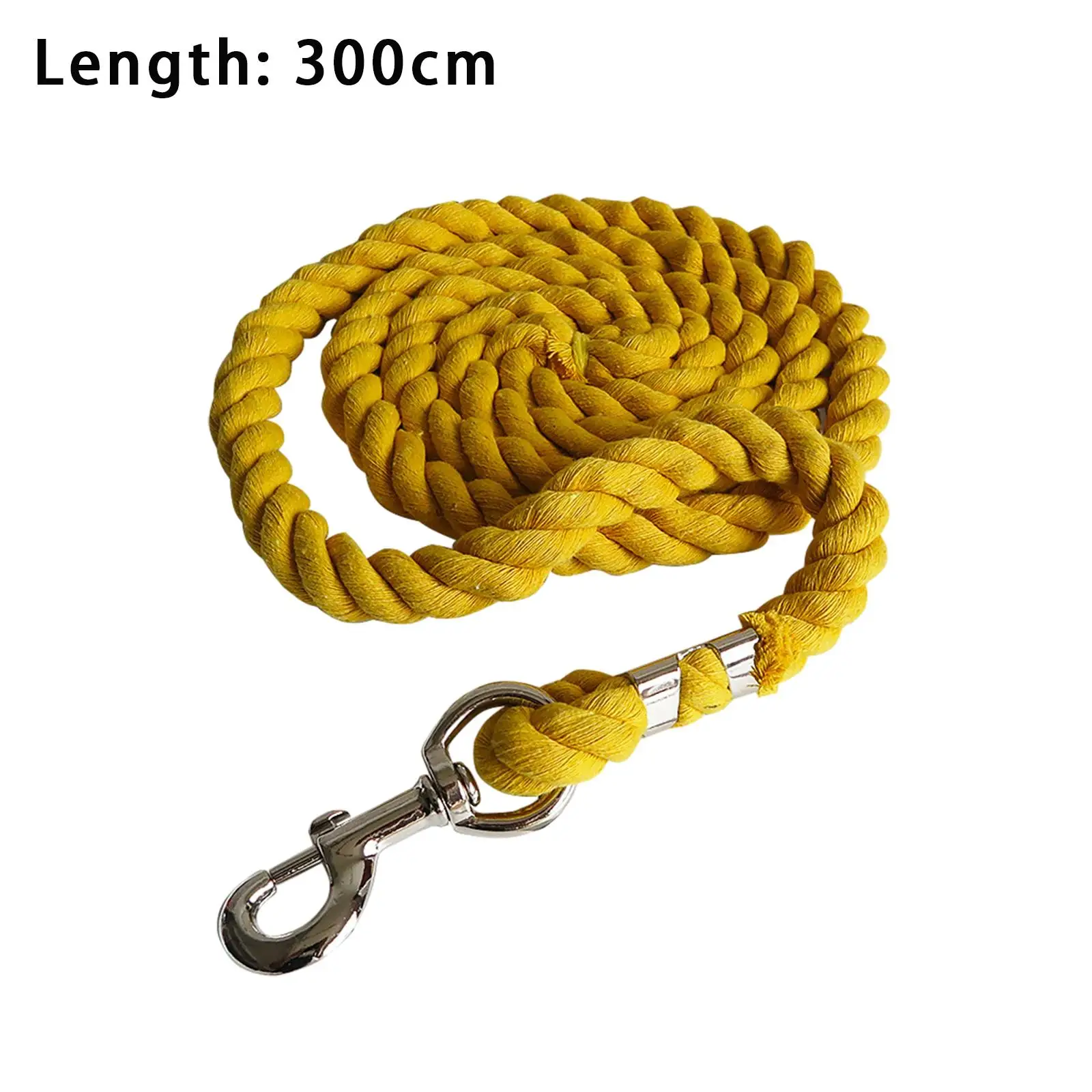 Long Braided Horse Lead Rope Premium Cotton Halter Rein Strap Accessory for Stable Training and Handling
