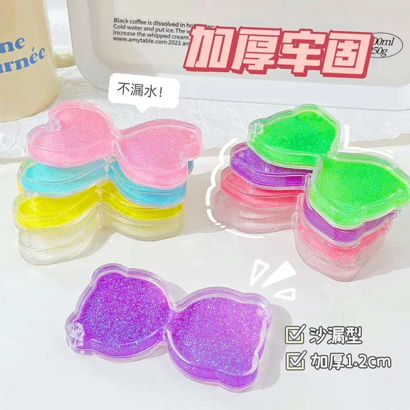 Fluid Heart Hourglass Acrylic DIY Guka Polco Korean Sticker DIY Children's Handmade Toys