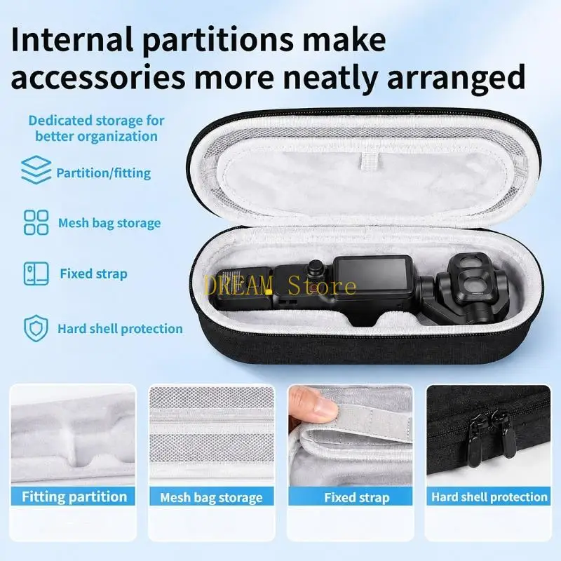 Video Camera Storage Case with Molded Inner Tray, Rigid Outer Shell, Pocket in Lid and Carry Handle for Travel Days, Best Sale