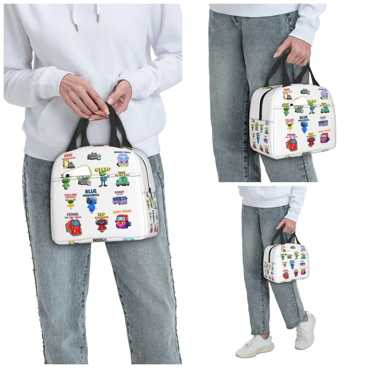 Garage Geckos Pack 13 Gecko For Garage Geckos Insulated Lunch Bag for Women Office Cooler Thermal Food Box Tote Portable