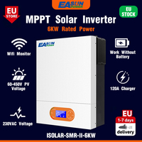 Easun 6000w 48v 230V Off Grid Inverter MPPT Pure Sine Solar Charger 120A Lithium Battery 50/60Hz Hybrid with WIFI EU Stock