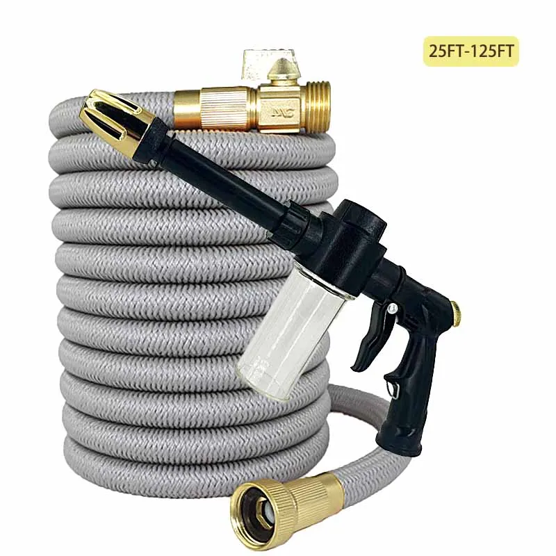 

1PC Garden Hose With Multifunctional Adjustable High-Pressure Nozzle - An Essential Tool For Outdoor Irrigation And Cleaning