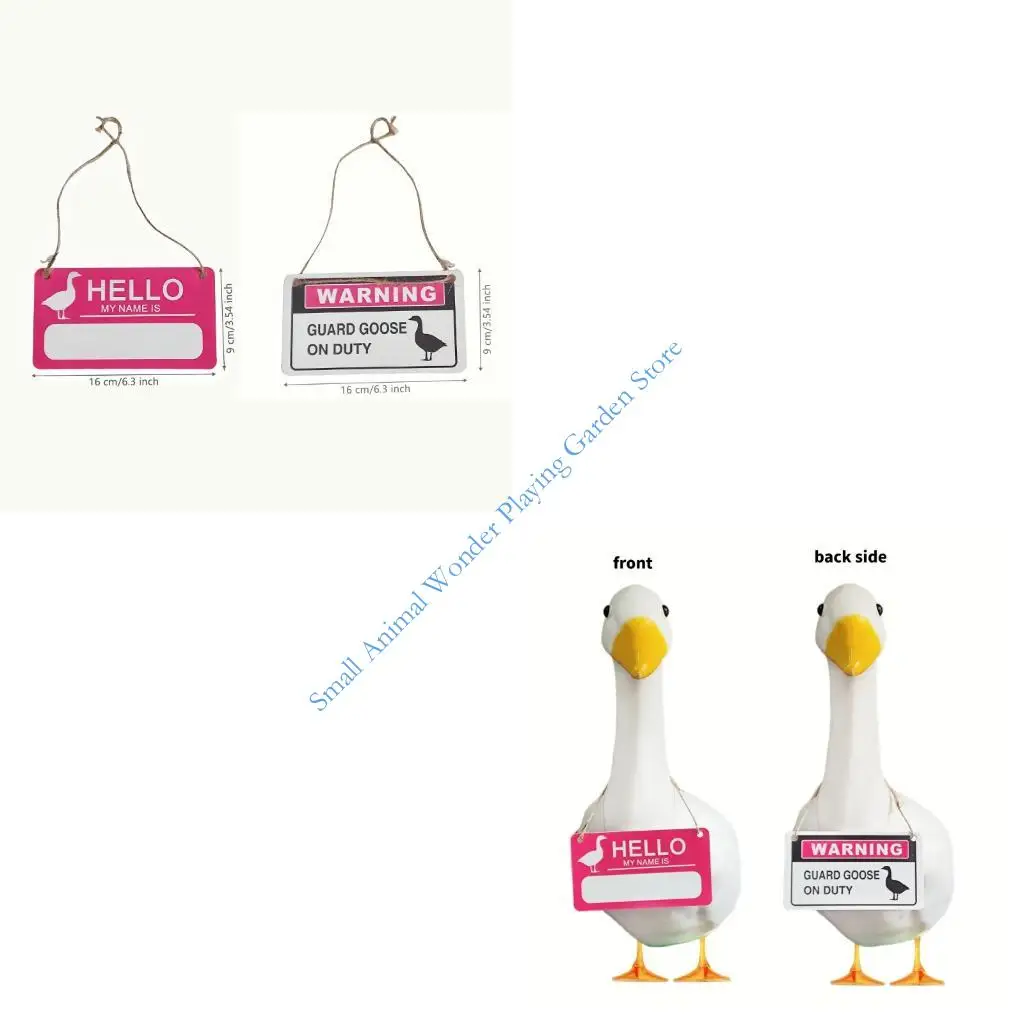 C9GC Decorative Watch Gooses Sign Natural Weatherproofed Porch Warning Plaque
