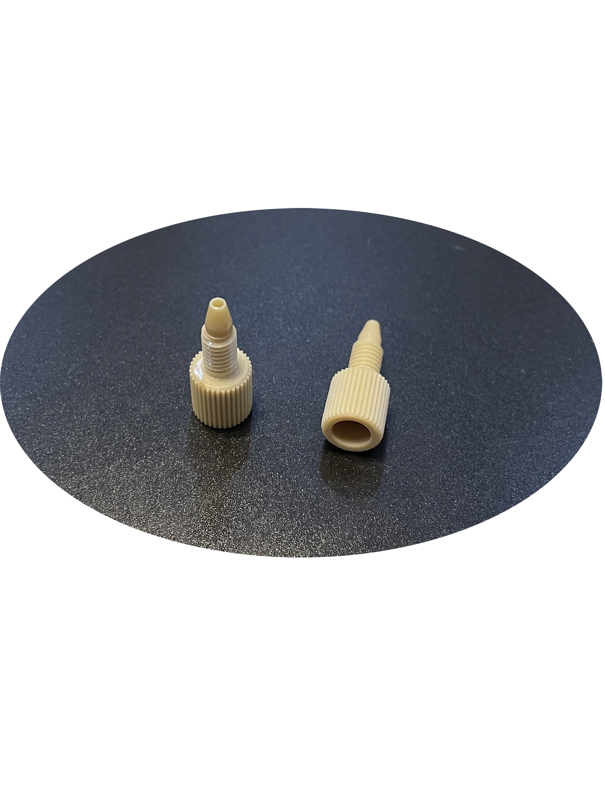 Microfluidic Plastic Chip, Glass Chip, PEEK Adapter, Adhesive Base, Compatible with 10-32 Threaded Joint